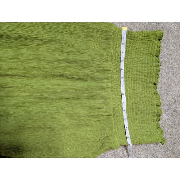 Bohemian Green Strapless Dress - Picture 5 of 5